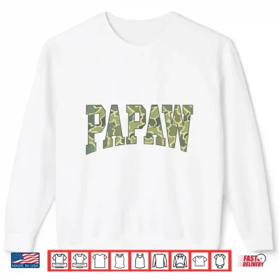 Sweatshirt Papaw Camo Camouflage Fathers Day Grandfather Shirt