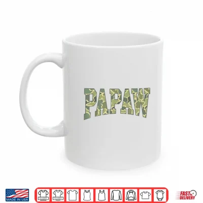 Mug Papaw Camo Camouflage Fathers Day Grandfather Shirt