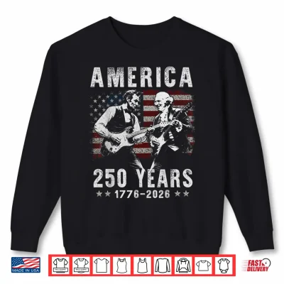 Sweatshirt President Abraham Lincoln George Washington Playing Guitar Shirt