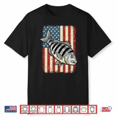 Sheepshead Us Flag 4Th Of July Shirt