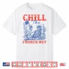Skeleton Us Flag 4Th Of July Cowboy Chill The Fourth Out Shirt