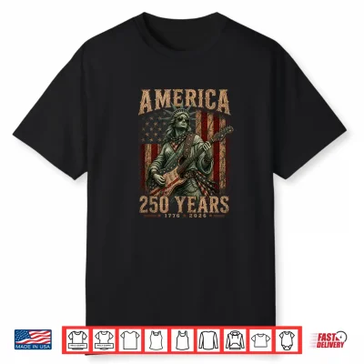 Statue Of Liberty Playing Guitar Rock 250Th Of America Shirt