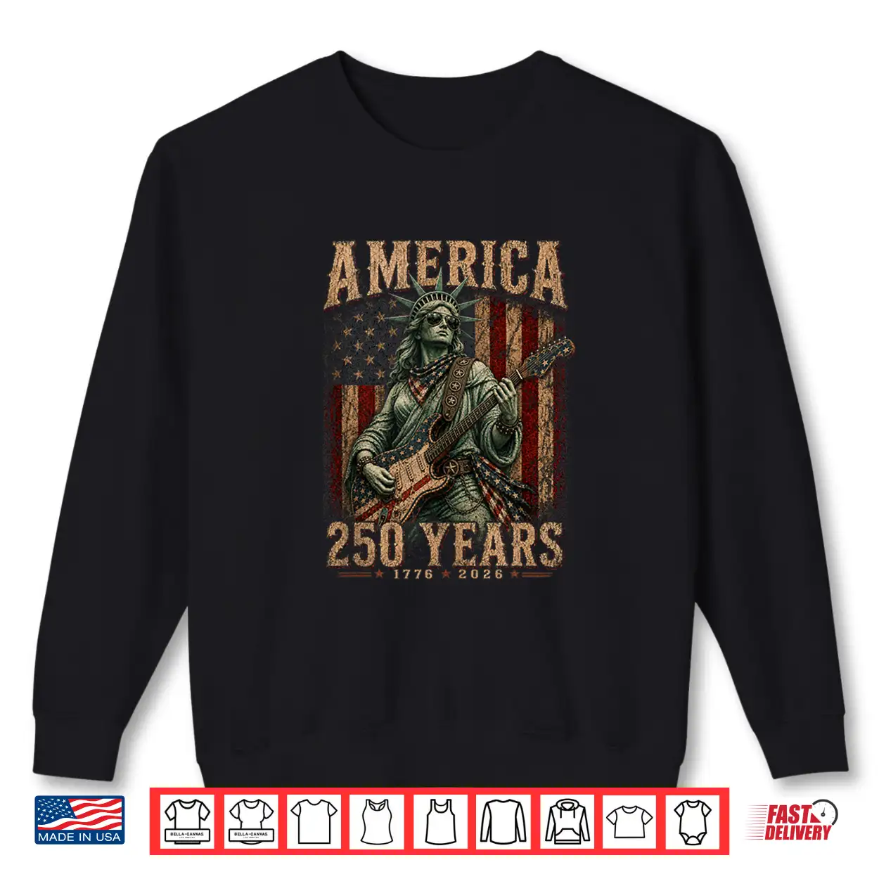 Statue Of Liberty Playing Guitar Rock 250Th Of America Shirt Statue Of Liberty Playing Guitar Rock 250Th Of America Shirt
