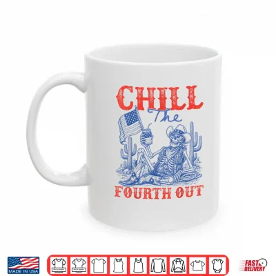 Skeleton Us Flag 4Th Of July Cowboy Chill The Fourth Out Shirt 2 Mug Skeleton US Flag 4th of July Cowboy Chill The Fourth Out Shirt