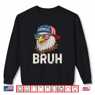 Vintage Merica Us Bald Eagle Patriotic 4Th Of July Bruh Mens Shirt 2 Sweatshirt Vintage Merica US Bald Eagle Patriotic 4th of July Bruh Mens Shirt