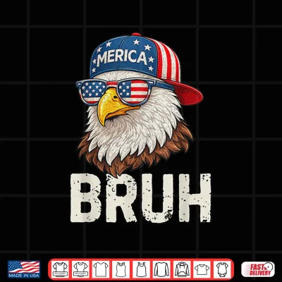 Vintage Merica Us Bald Eagle Patriotic 4Th Of July Bruh Mens Shirt 4 Design Vintage Merica US Bald Eagle Patriotic 4th of July Bruh Mens Shirt