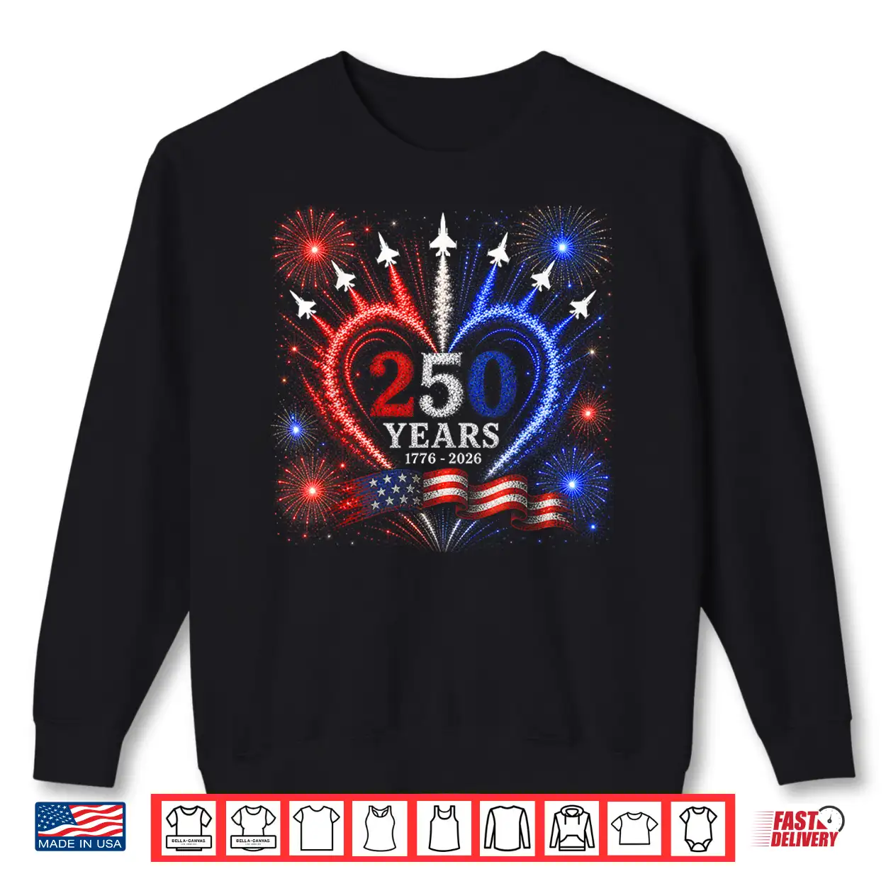 4Th Of July American Flag 250 Years Of Freedom Heart Jets Shirt 4Th Of July American Flag 250 Years Of Freedom Heart Jets Shirt