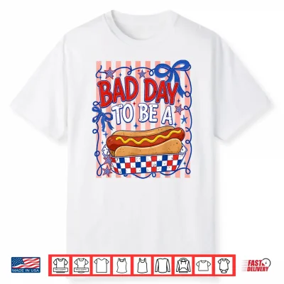 Bad Day To Be A Hot Dog American Funny Bbq Grilling 4Th July Shirt