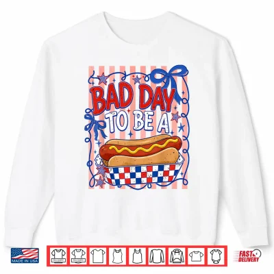 Sweatshirt Bad Day to Be A Hot Dog American Funny BBQ Grilling 4th July Shirt