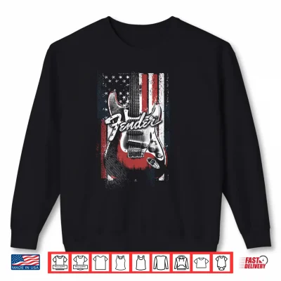 Fender 4Th Of July Red White & Rock Vintage Poster Performance Shirt 2 Sweatshirt Fender 4th of July Red White Rock Vintage Poster Performance Shirt
