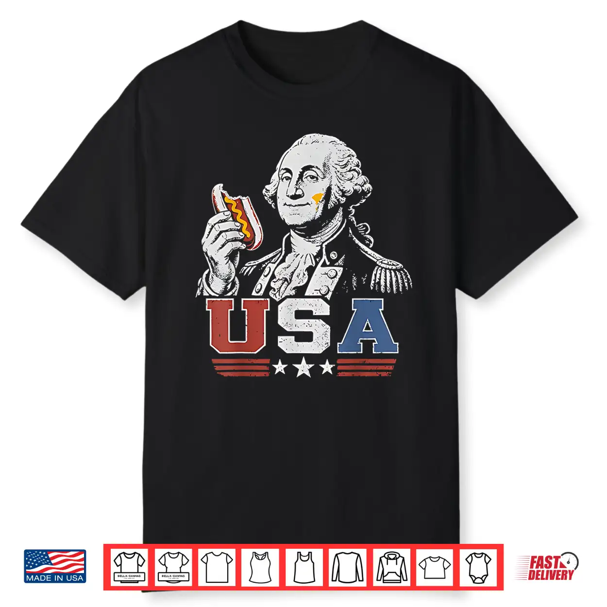 George Washington Glizzy Usa Funny Hotdog 4Th Of July Shirt George Washington Glizzy Usa Funny Hotdog 4Th Of July Shirt