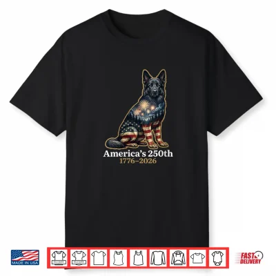 German Shepherd Dog America’S 250Th Anniversary 1776 2026 Shirt