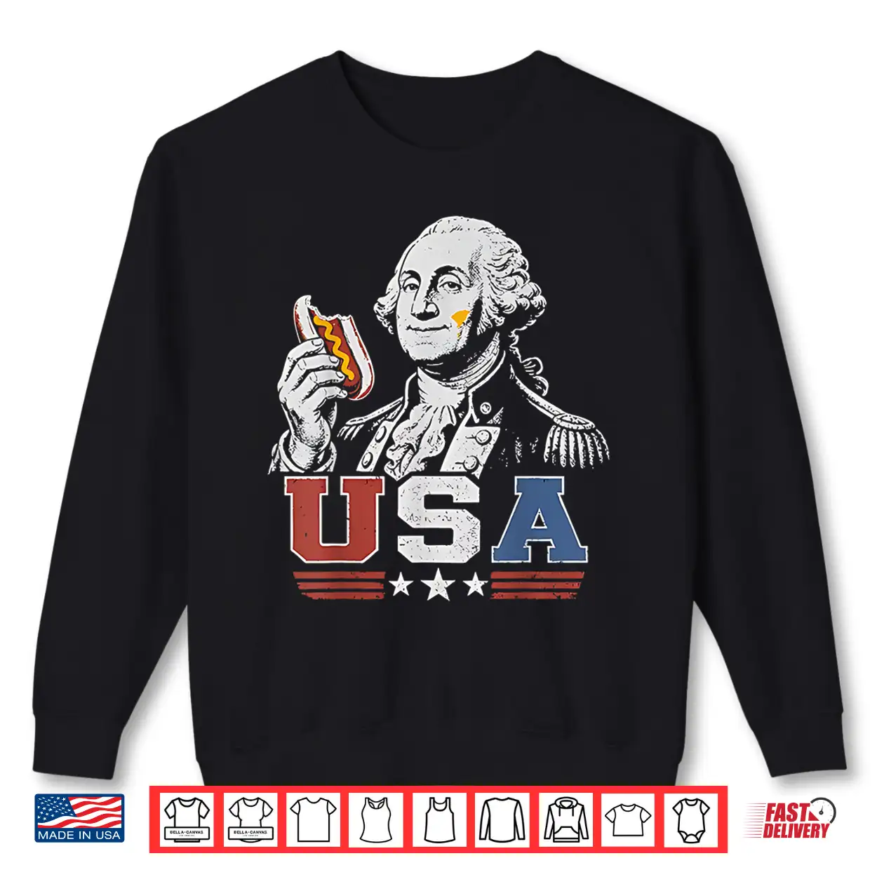 George Washington Glizzy Usa Funny Hotdog 4Th Of July Shirt George Washington Glizzy Usa Funny Hotdog 4Th Of July Shirt