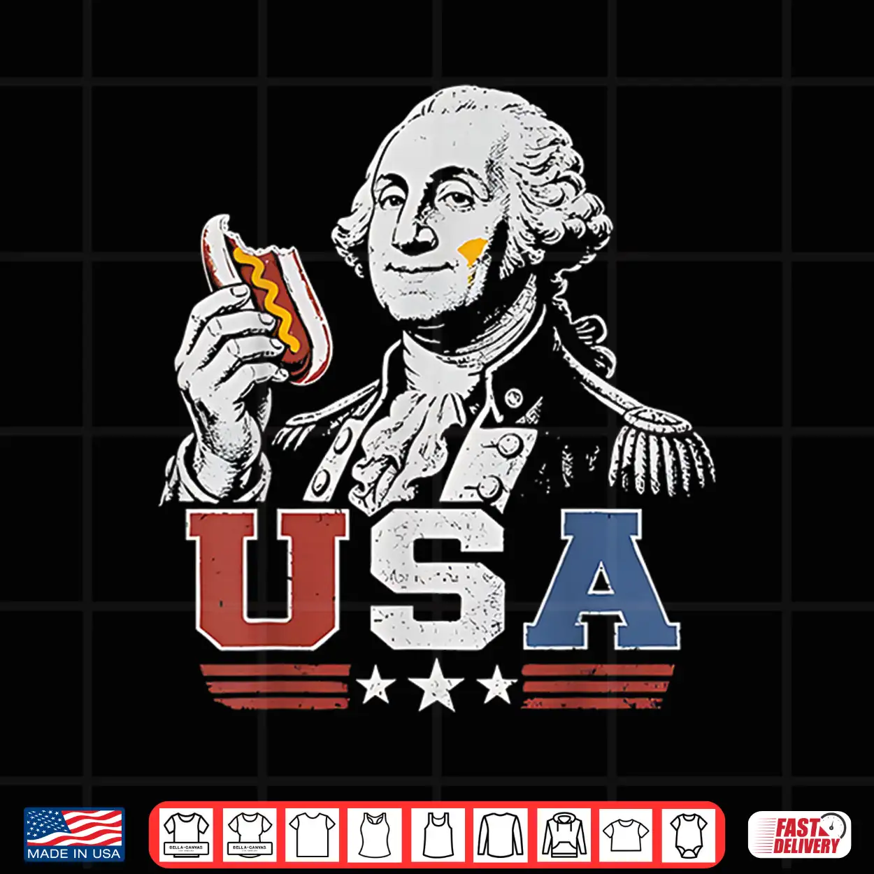 George Washington Glizzy Usa Funny Hotdog 4Th Of July Shirt George Washington Glizzy Usa Funny Hotdog 4Th Of July Shirt
