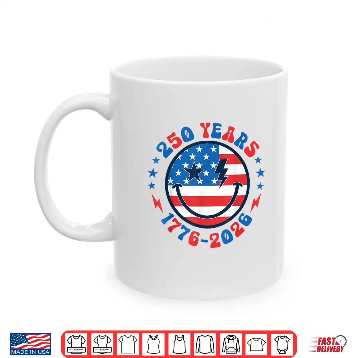 Groovy Smile Face 250 Years 1776 2026 American Flag 4Th July Shirt Groovy Smile Face 250 Years 1776 2026 American Flag 4Th July Shirt