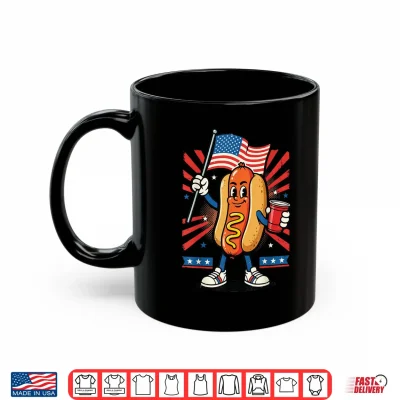 Hot Dog Usa Flag Beer 4Th Of July Shirt 3 Mug Hot Dog USA Flag Beer 4th of July Shirt