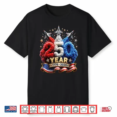 Kids 4Th Of July 250 Year Patriotic Red White Usa 250Th Shirt