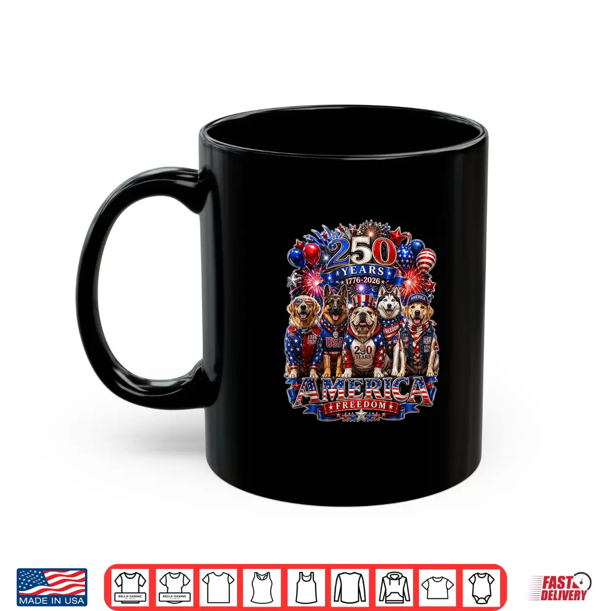 Patriotic Dogs 250 Years America Freedom Dog 4Th Of July Shirt Patriotic Dogs 250 Years America Freedom Dog 4Th Of July Shirt