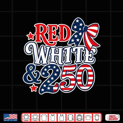 Design Red White Blue 250 Anniversary USA 250th 4th of July 250 Shirt