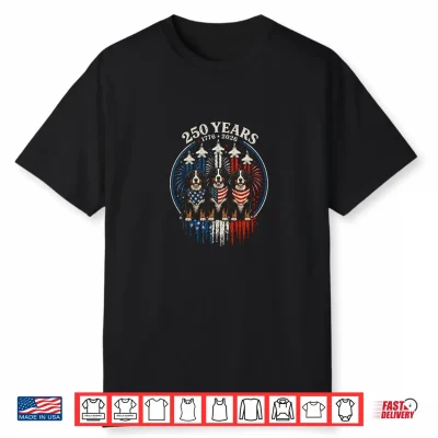250 Years America Bernese Mountain Dog Usa 4Th Of July Shirt