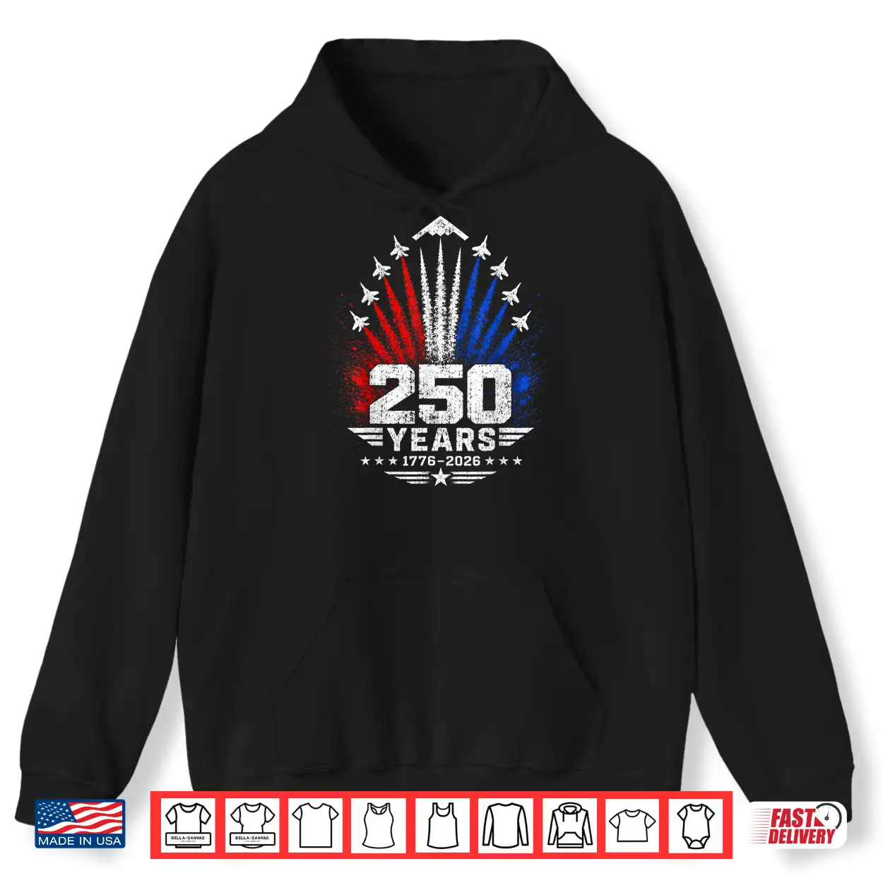 250 Years American Patriotic Jets Tribute 1776 2026 Shirt 250 Years American Patriotic Jets Tribute 1776 2026 Shirt