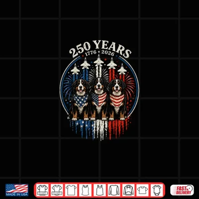 Design 250 Years America Bernese Mountain Dog USA 4th of July Shirt