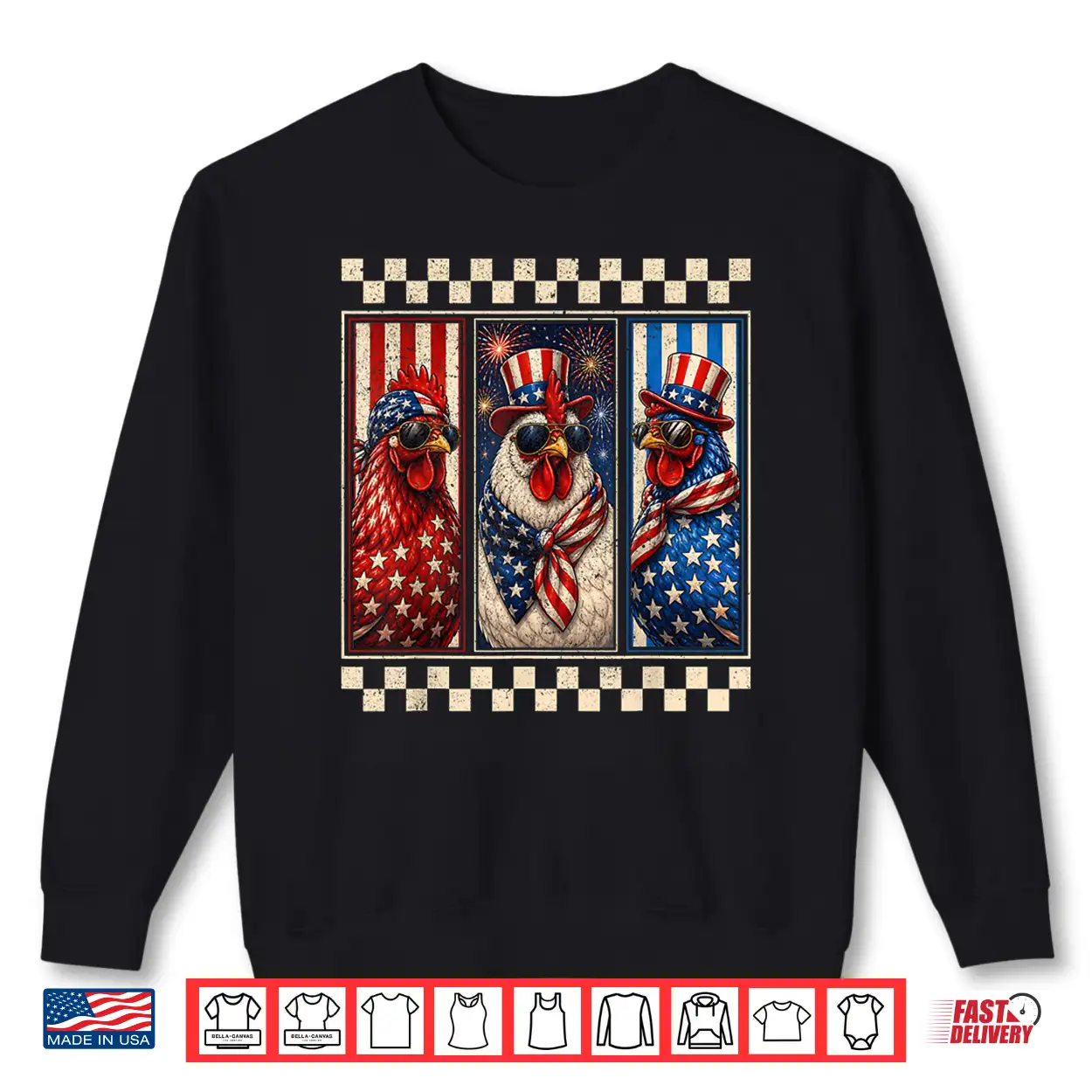 4Th Of July Patriotic Chicken Us American Flag Men Women Kid Shirt 4Th Of July Patriotic Chicken Us American Flag Men Women Kid Shirt