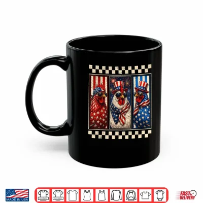 4Th Of July Patriotic Chicken Us American Flag Men Women Kid Shirt 3 Mug 4th of July Patriotic Chicken US American Flag Men Women Kid Shirt