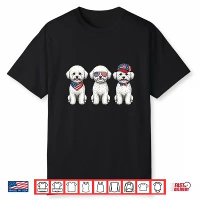 Bichon Frise 4Th Of July Us American Flag Dog Patriotic Shirt