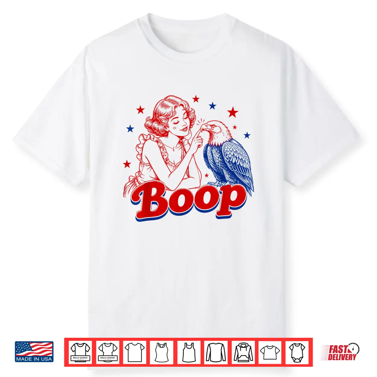 Boop Statue Of Liberty And Eagle Funny Patriotic Retro Art Shirt Boop Statue Of Liberty And Eagle Funny Patriotic Retro Art Shirt