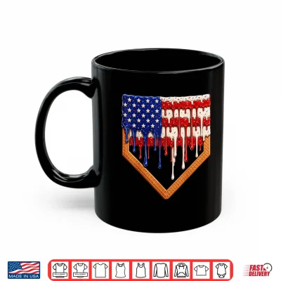 Baseball Ice Cream Drip Patriotic American Flag Kids Boys Shirt 3 Mug Baseball Ice Cream Drip Patriotic American Flag Kids Boys Shirt