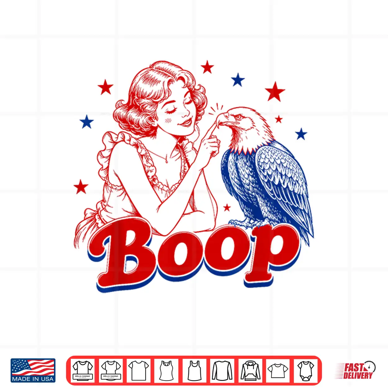 Boop Statue Of Liberty And Eagle Funny Patriotic Retro Art Shirt Boop Statue Of Liberty And Eagle Funny Patriotic Retro Art Shirt