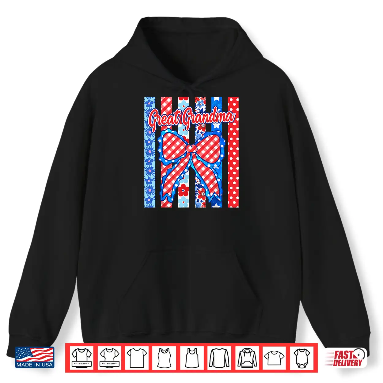 Great Grandma Striped Bow Flowers Patriotic 4Th Of July Shirt Great Grandma Striped Bow Flowers Patriotic 4Th Of July Shirt