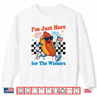 Sweatshirt Im Just Here for The Wieners Hot Dog 4th of July 250 Years Shirt