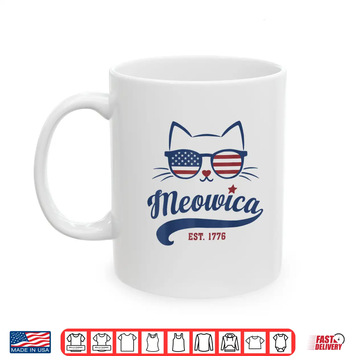 Meowica Cat Cute 4Th Of July Usa Shirt Meowica Cat Cute 4Th Of July Usa Shirt