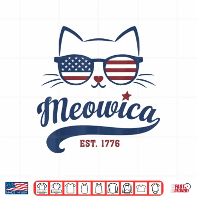 Meowica Cat Cute 4Th Of July Usa Shirt 4 Design Meowica Cat Cute 4th of July USA Shirt