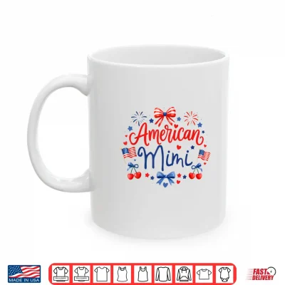 Mug Mimi 4th of July Shirts Women American Family Matching Tees Shirt