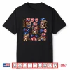 Patriotic Cat 4Th Of July Bow American Flag Girls Women Shirt