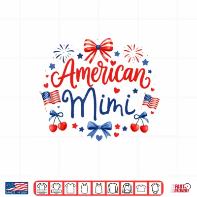 Design Mimi 4th of July Shirts Women American Family Matching Tees Shirt