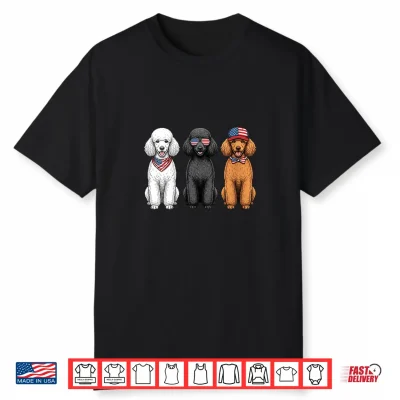 Poodle 4Th Of July Us American Flag Dog Patriotic Shirt