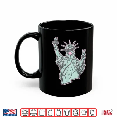 Mug Statue of Liberty Bubblegum Sunglasses Funny 4th of July Shirt