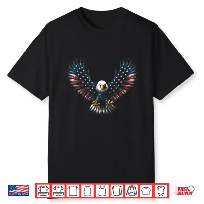 American Flag Bald Eagle 4Th Of July Usa Patriotic Men Women Shirt