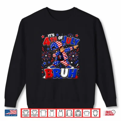 Sweatshirt Bruh 4th of July Boys Kids Youth Patriotic Fourth of July Shirt