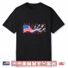 Cute Patriotic Shirts For Men Space Rocket American Flag Shirt