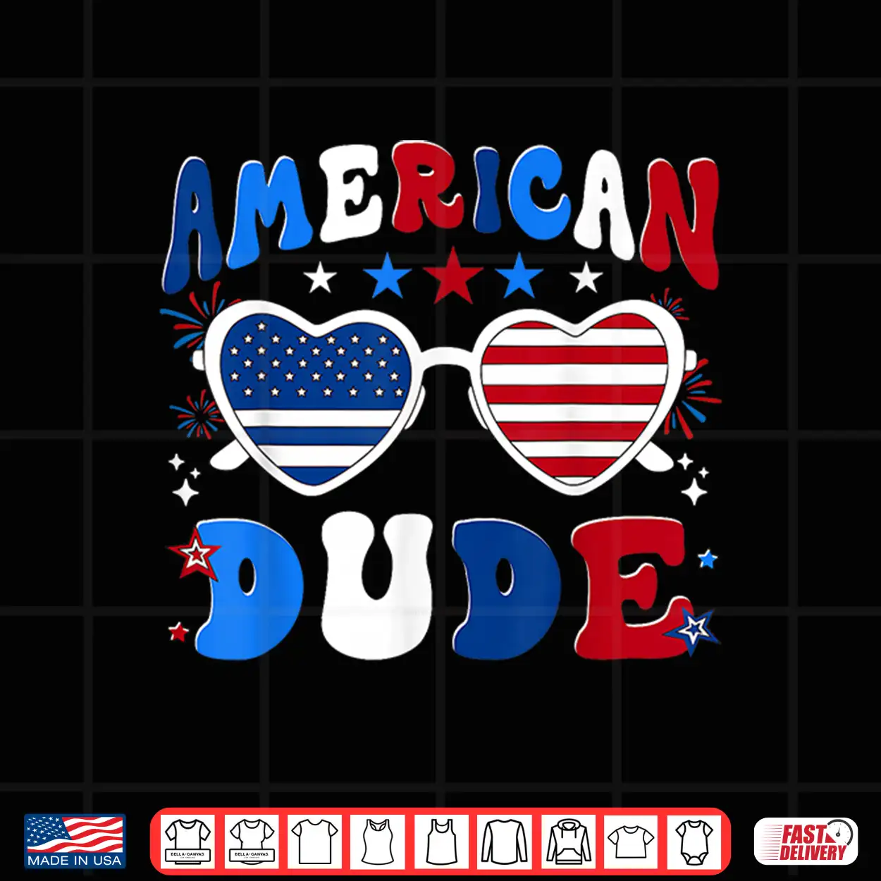 4Th Of July American Dude Sunglasses Men Boy Kids Shirt 4Th Of July American Dude Sunglasses Men Boy Kids Shirt
