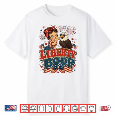 Funny 4Th Of July Eagle With Woman Boop Shirt