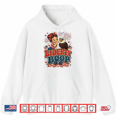 Hoodie Funny 4th of July Eagle with Woman Boop Shirt