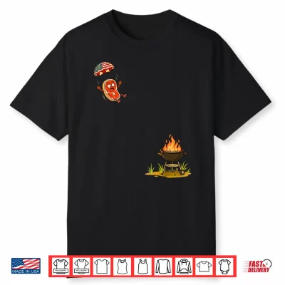 Funny Steak Skydiving Bbq Fourth Of July Humor Shirt