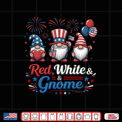 Funny 4Th Of July Gnomes Usa Flag Patriotic With Fireworks Shirt 4 Design Funny 4th of July Gnomes USA Flag Patriotic with Fireworks Shirt