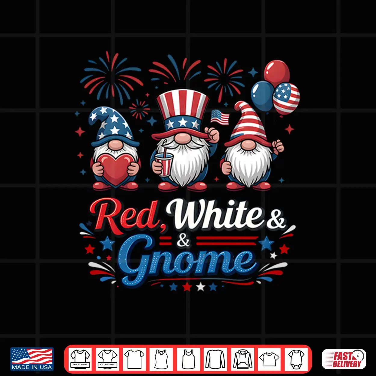 Funny 4Th Of July Gnomes Usa Flag Patriotic With Fireworks Shirt Funny 4Th Of July Gnomes Usa Flag Patriotic With Fireworks Shirt